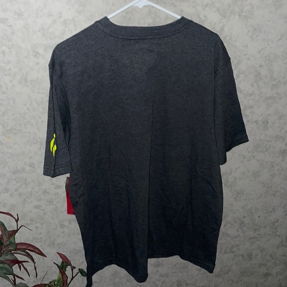 Men’s Wolverine Jersey Dark Charcoal/Yellow Green Logo Short Sleeve T-Shirt - Picture 6 of 10
